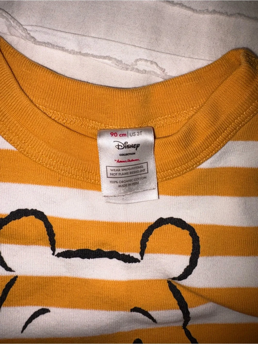 Hanna Andersson Yellow & White Winnie the Pooh Stripe Pajama Set